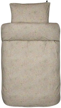 Høie sengetøj - 140x220 cm - Hermine fersken - Blomstret sengetøj - Sengesæt i 100% stenvasket bomuld